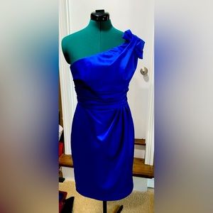 David’s Bridal one shoulder dress. Size 8.